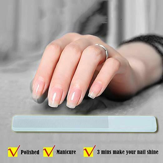 1 Professional Crystal Glass Finger Nail File with Case Pedicure Fingernail File - Plugsus Home Furniture