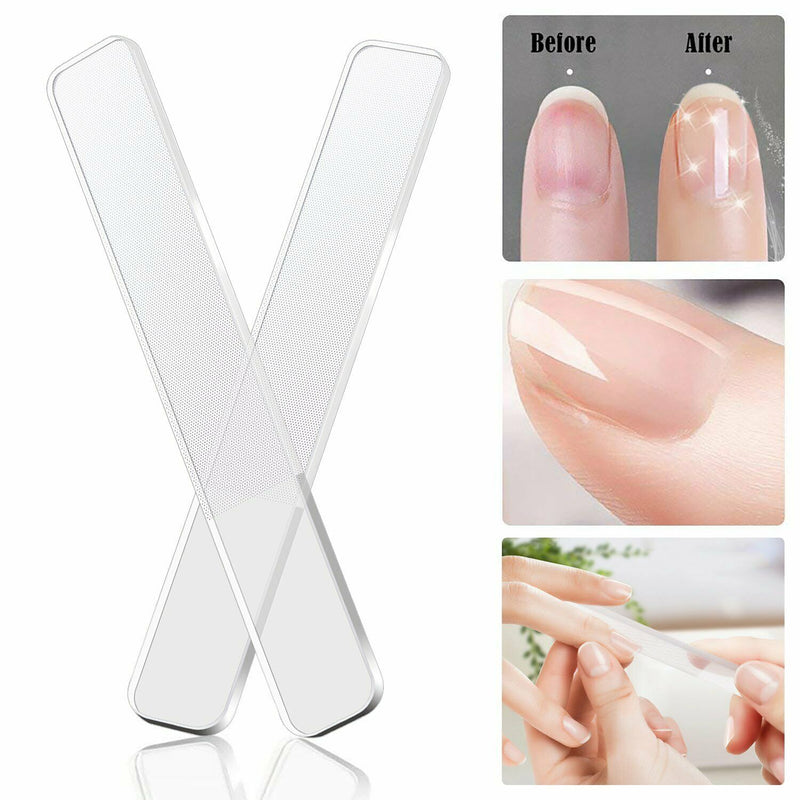 1 Professional Crystal Glass Finger Nail File with Case Pedicure Fingernail File - Plugsus Home Furniture
