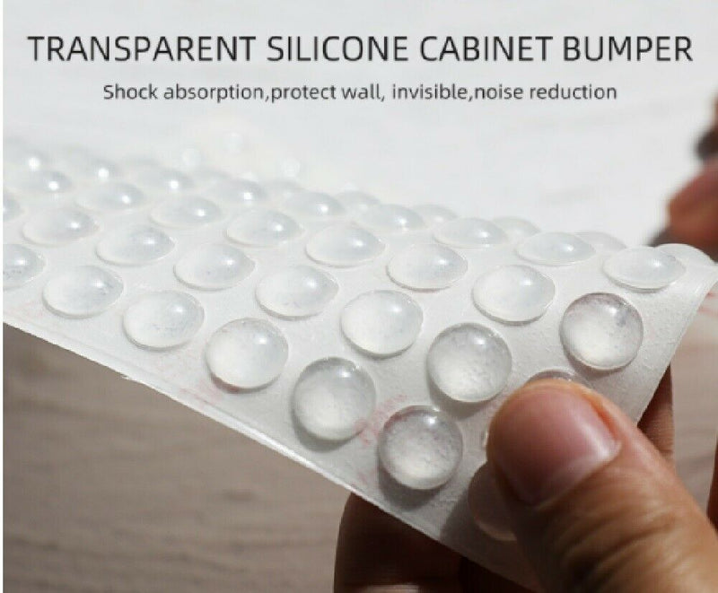 100 Pcs Silicone Rubber Cabinet Door Pad Bumper Stop Damper Furniture Stopper US - Plugsus Home Furniture