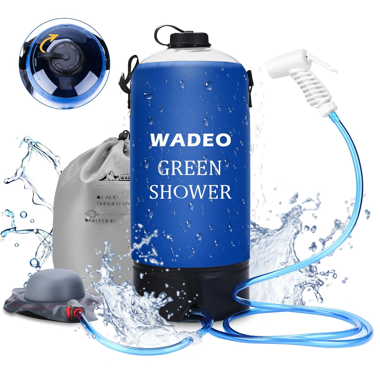 Rechargeable 4 Gallon Portable Camp Shower