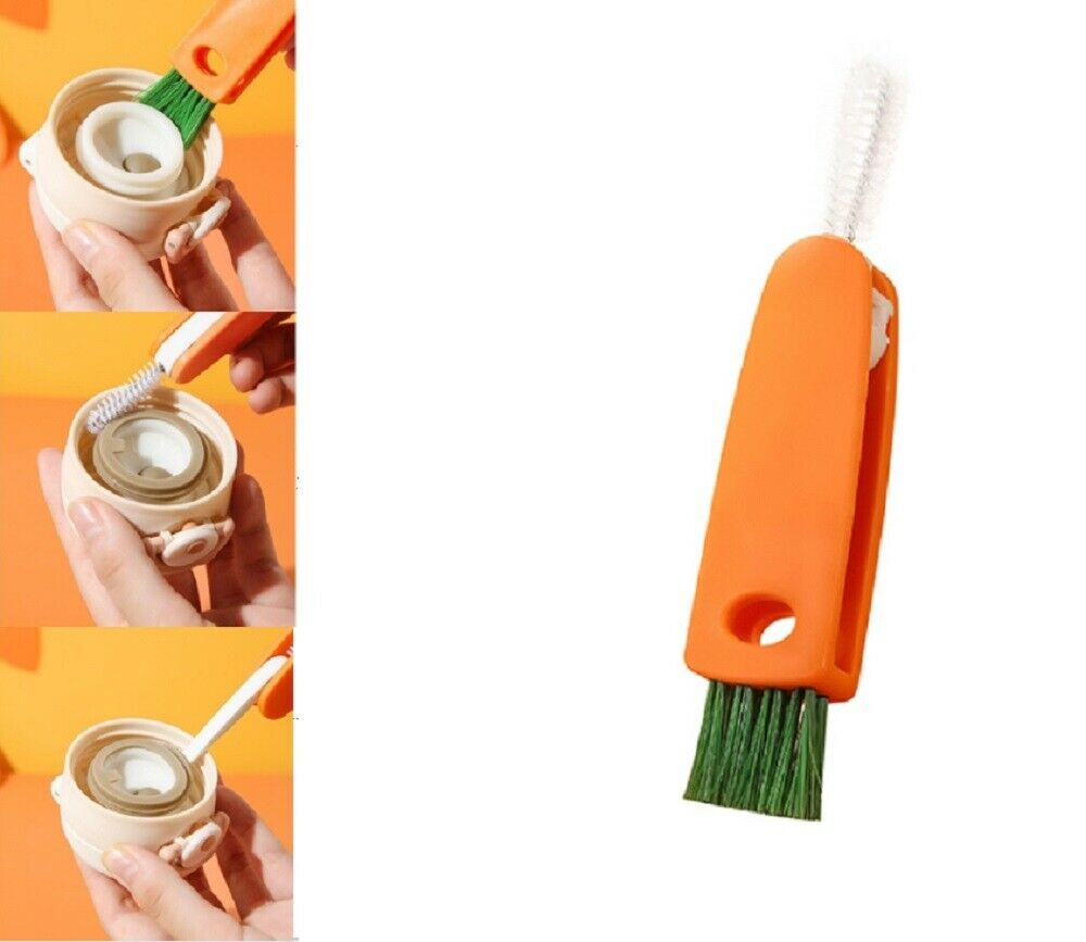 1/3PCS 3in1 Tiny Bottle Cup Lid Detail Brush Multifunctional Cleaning Brush  Tool