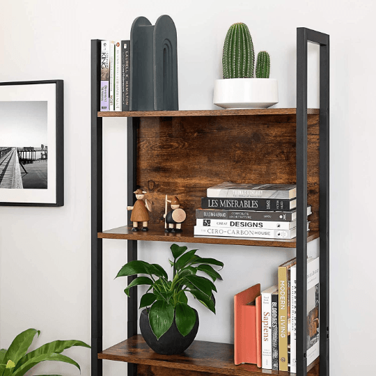 5-Tier Bookshelf, Storage Rack Shelf - Plugsusa