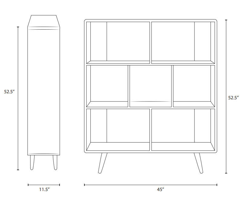 8 Open Space Bookcase , Bookshelf - Plugsus Home Furniture