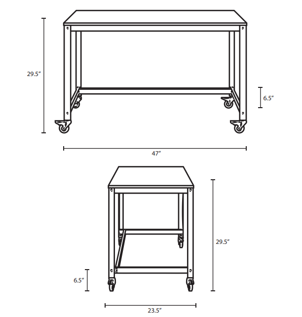 Computer Office Desk Flat Desk - Plugsus Home Furniture