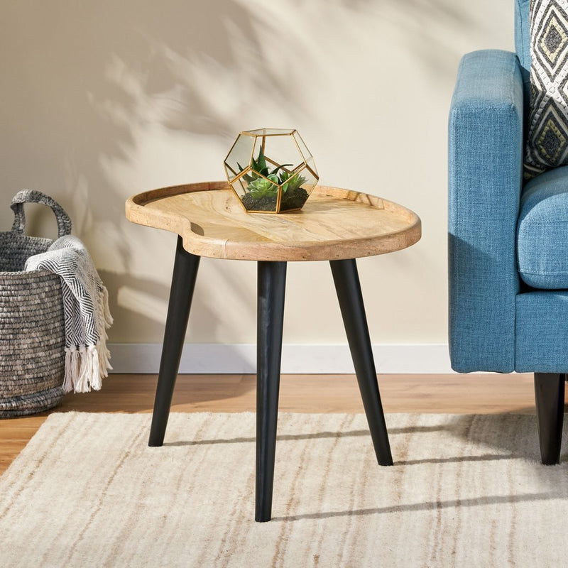 Handcrafted Modern Industrial Mango Wood Coffee Table - Plugsus Home Furniture