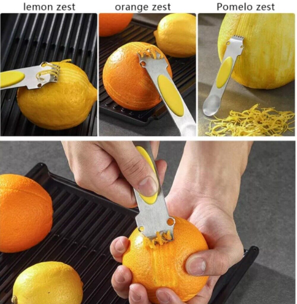1 Lemon Zester Channel Knife Citrus Grater Lime Zest Cooking Tool