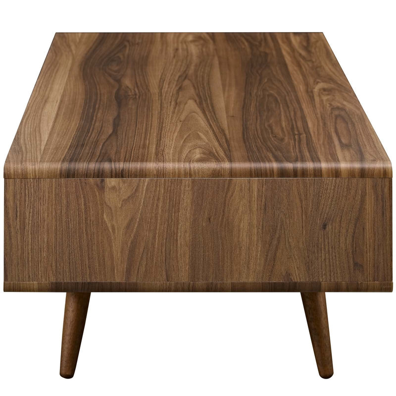 Mid Century Coffee Table 47" White Drawer - Plugsus Home Furniture