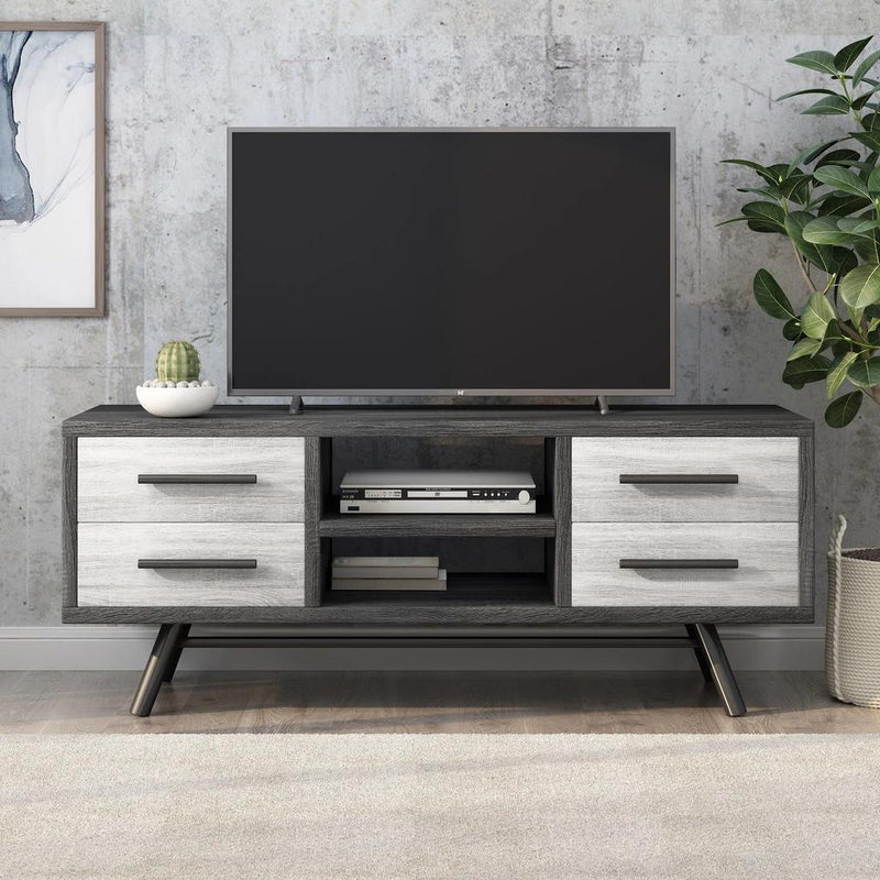Mid-Century Modern TV Stand With Storage - Plugsus Home Furniture