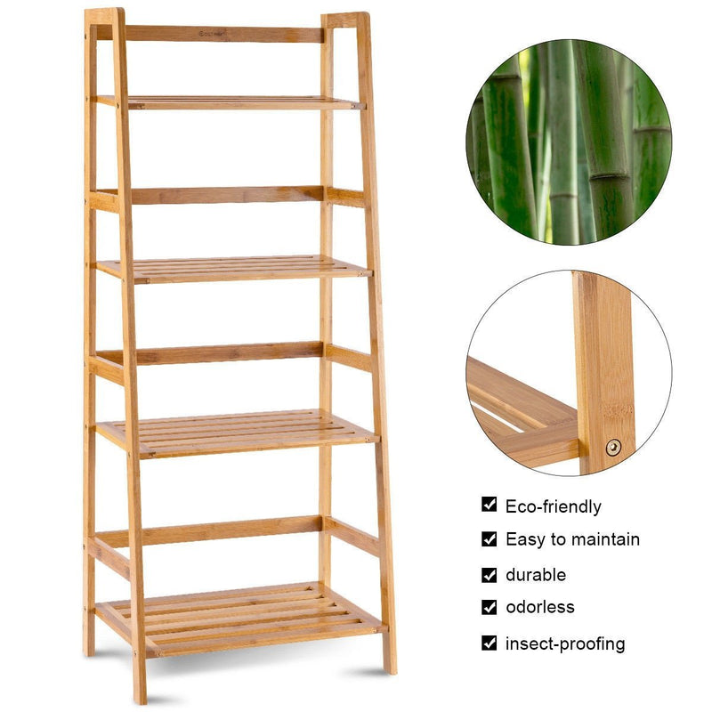 Modern Bamboo Bookshelf 47.5".