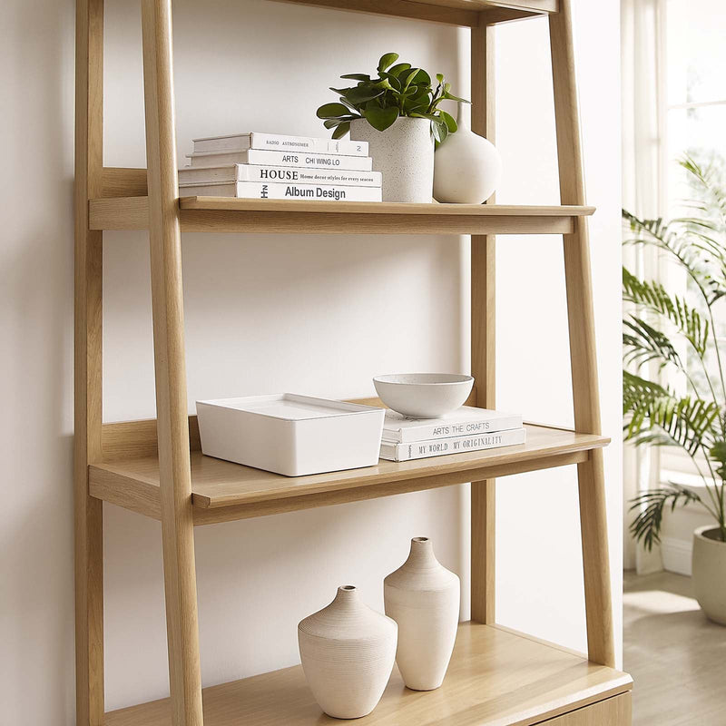 Silhouette 33" Bookshelf Light Brown, Standing Shelves - Plugsus Home Furniture