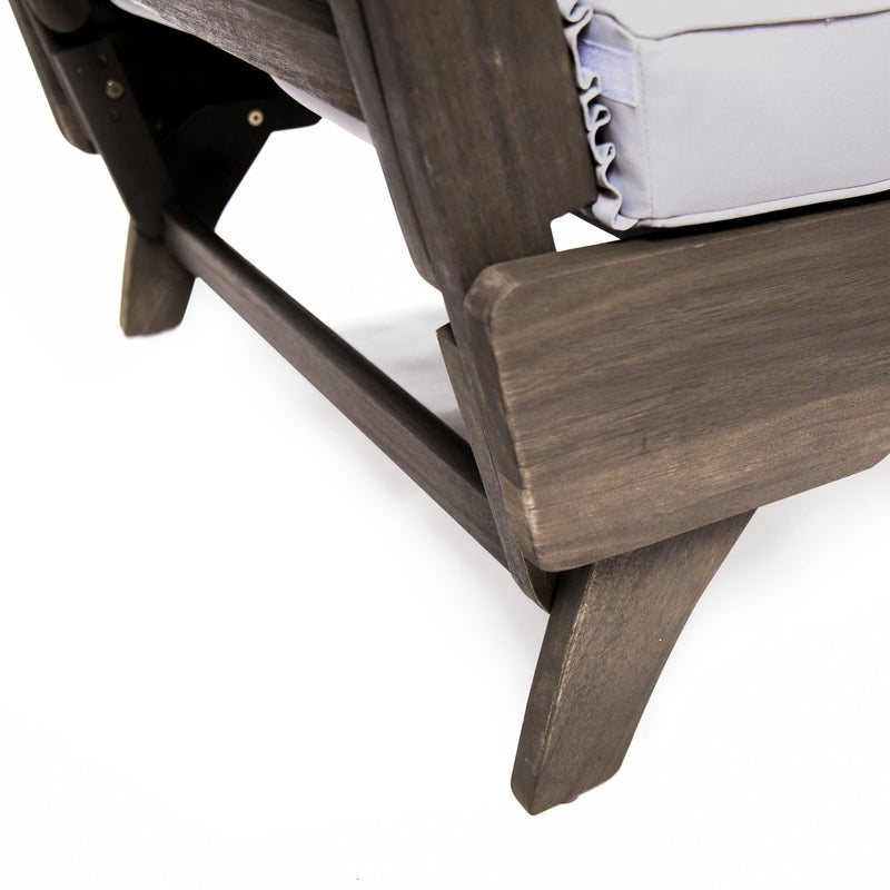 Sophia's Versatile Gray Acacia Convertible Outdoor Sofa Daybed - Plugsus Home Furniture