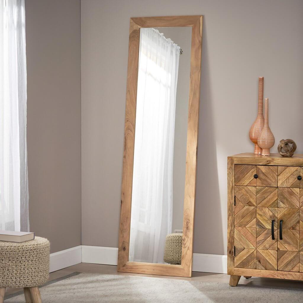 Acacia floor deals mirror