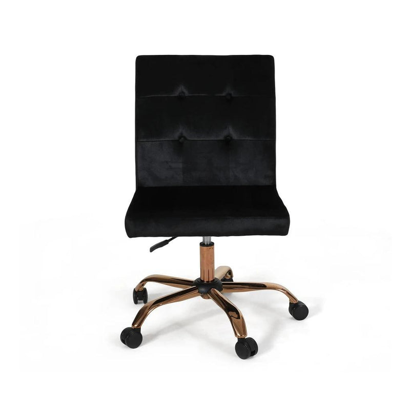 Tufted Home Office Chair With Swivel Base - Plugsus Home Furniture