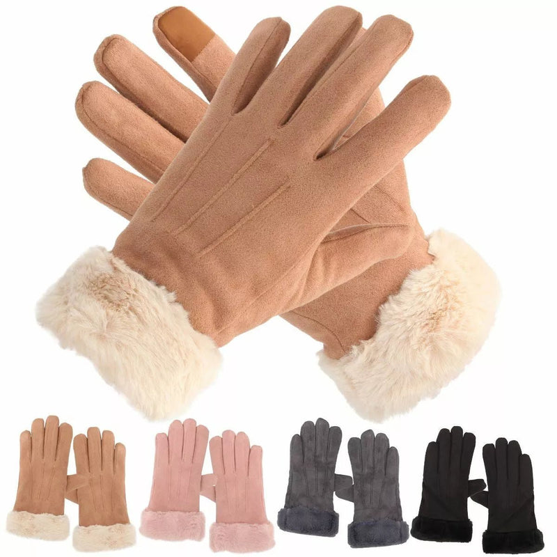 Women’s Warm Touch Screen Gloves - Thick Soft Cashmere Winter Fleece - Plugsus Home Furniture