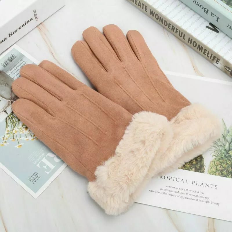 Women’s Warm Touch Screen Gloves - Thick Soft Cashmere Winter Fleece - Plugsus Home Furniture