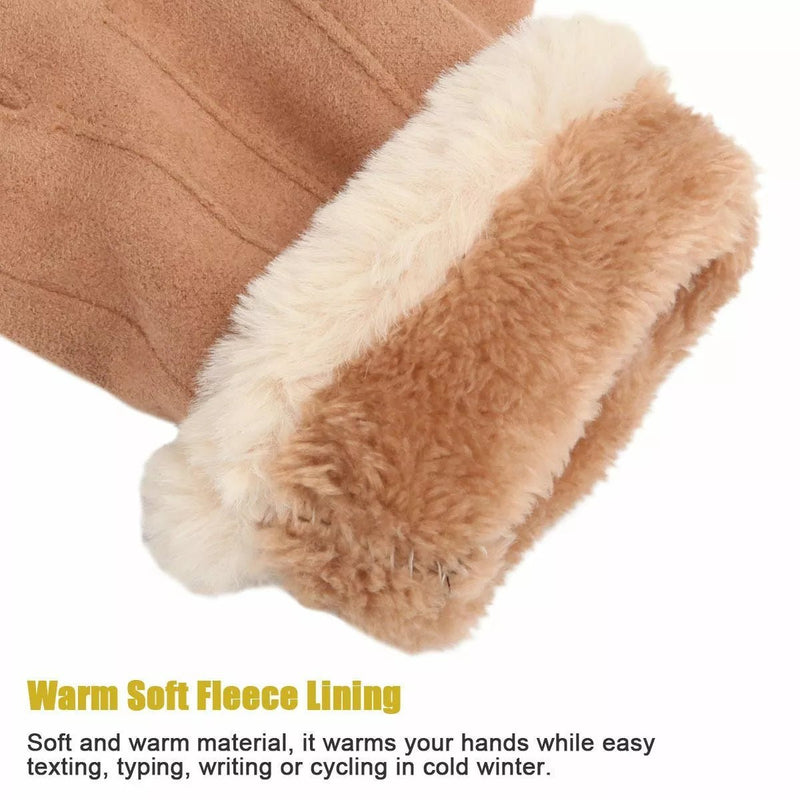 Women’s Warm Touch Screen Gloves - Thick Soft Cashmere Winter Fleece - Plugsus Home Furniture