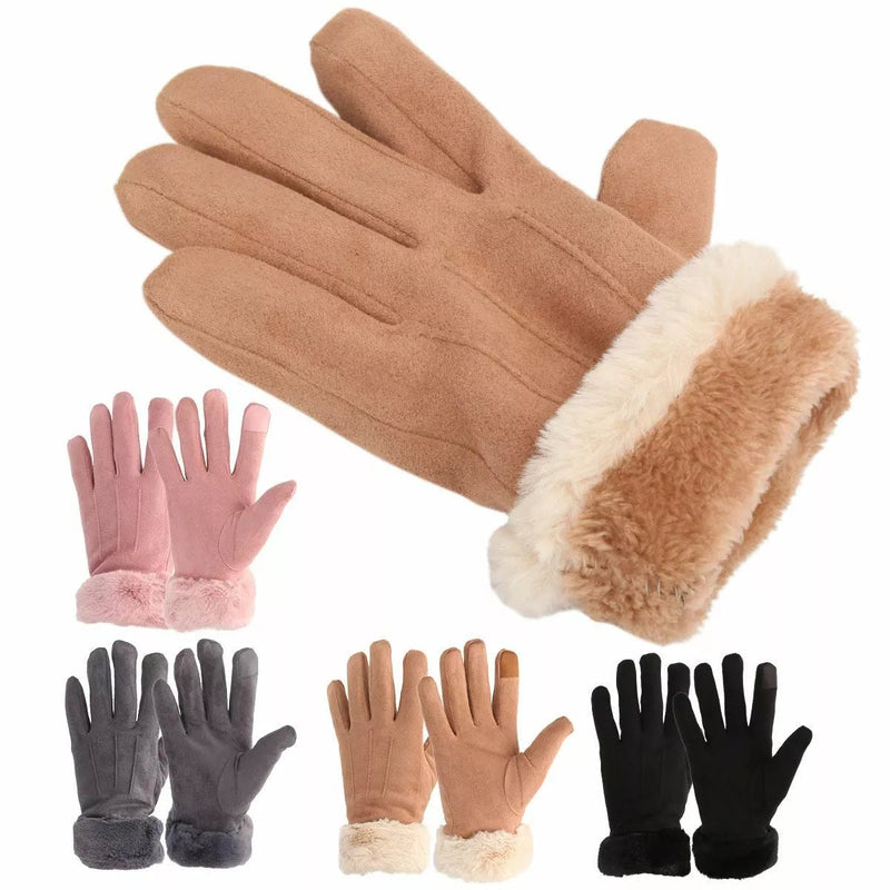 Women’s Warm Touch Screen Gloves - Thick Soft Cashmere Winter Fleece - Plugsus Home Furniture