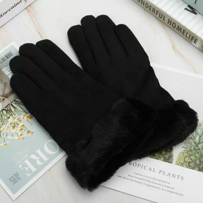 Women’s Warm Touch Screen Gloves - Thick Soft Cashmere Winter Fleece - Plugsus Home Furniture