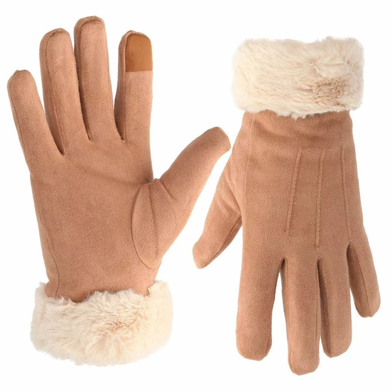 Women’s Warm Touch Screen Gloves - Thick Soft Cashmere Winter Fleece - Plugsus Home Furniture