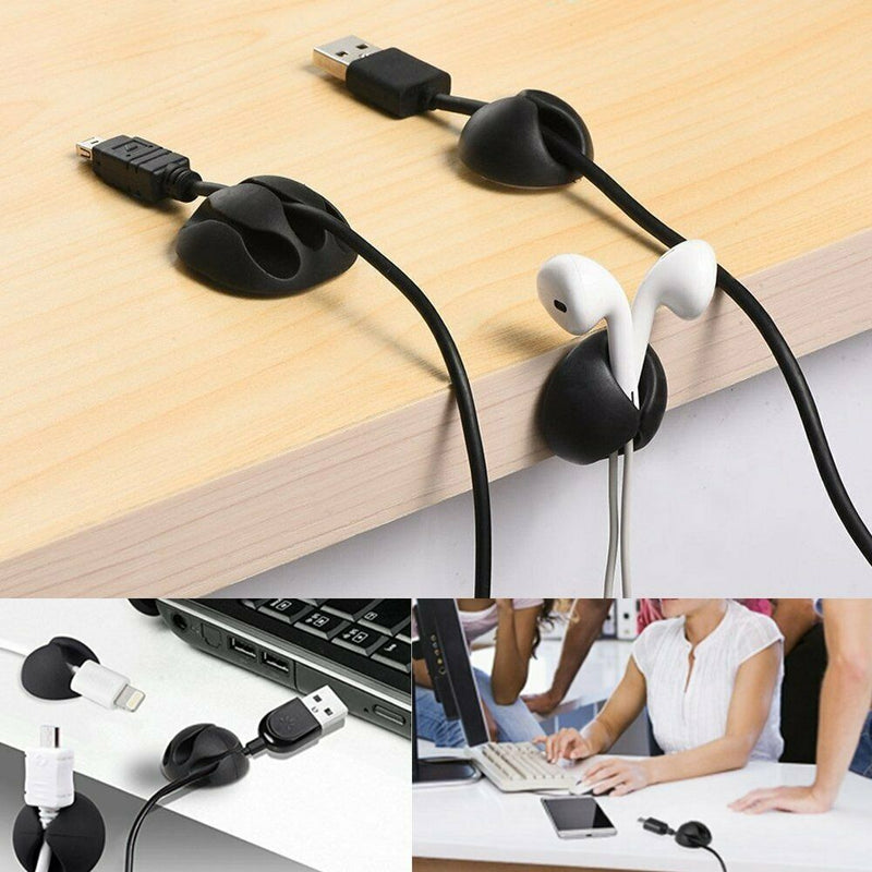 10 Pcs Cable Reel Organizer Cord Management Charger Desktop Clip Wire Holder US - Plugsus Home Furniture