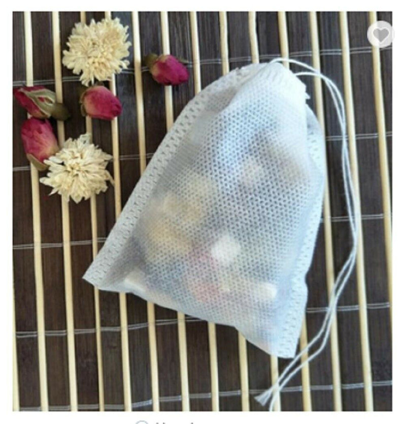 100 Pcs Non-woven Disposable Filter Empty Teabags Herb Loose Tea Bag 8*10 cm US - Plugsus Home Furniture