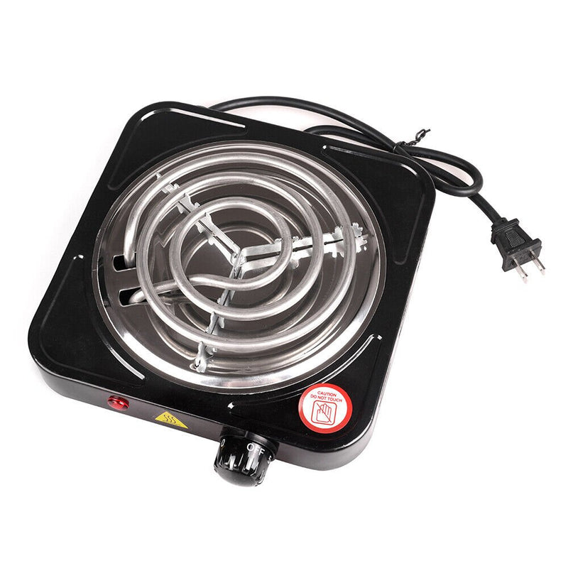 Electric Single Burner 1000W Stainless Steel Portable Single Tube Electric Stove Home Electric Stove US Plug 110V Outdoor Grill