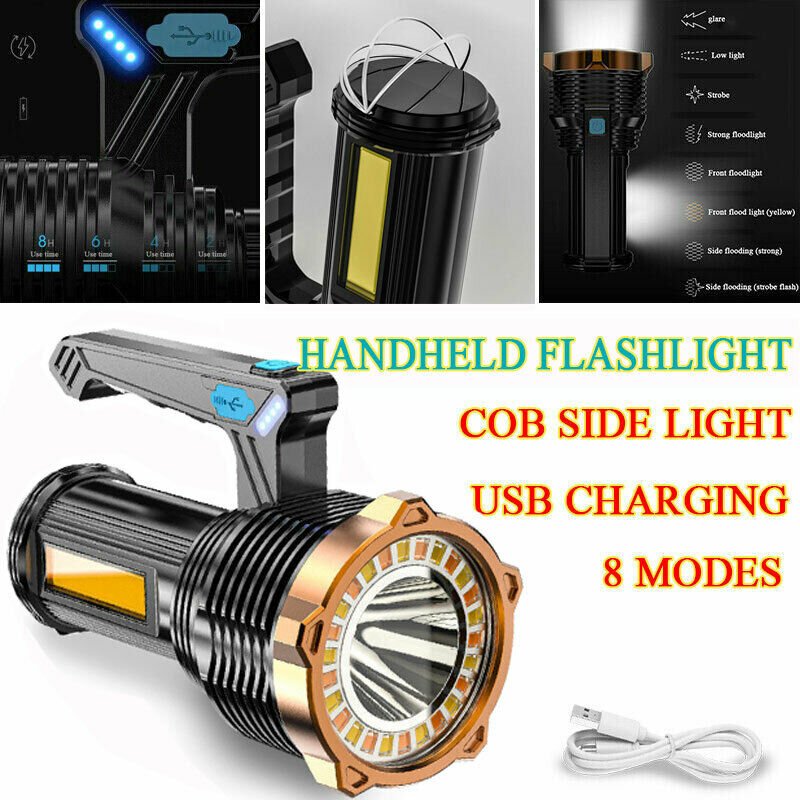 12000000LM LED Flashlight Torch Lamp Worklight USB Rechargeable Light - Plugsus Home Furniture