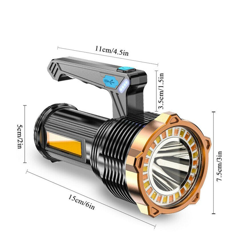 12000000LM LED Flashlight Torch Lamp Worklight USB Rechargeable Light - Plugsus Home Furniture