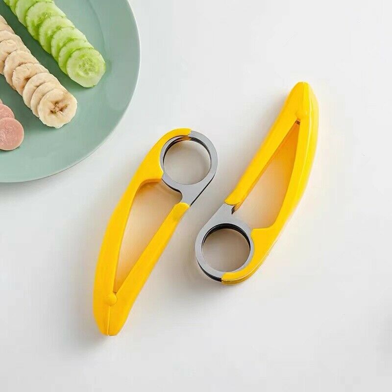 Banana Slicer Fruit Knife Kitchen Gadget Bar Tools Veggie Cutter Stainless  Steel - Plugsus Home Furniture