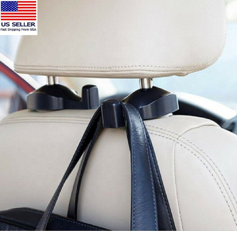 2 Pcs Car Seat Headrest Hook Backseat Purse Hanger Bag Cloth Hanging Holder  US - Plugsus Home