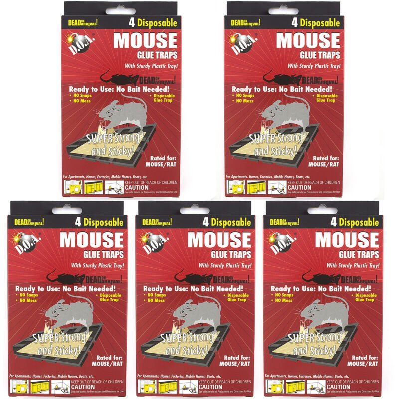 20 PC MOUSE MICE STICKY GLUE TRAPS Pest Control Tray Board Disposable Lot - Plugsus Home Furniture