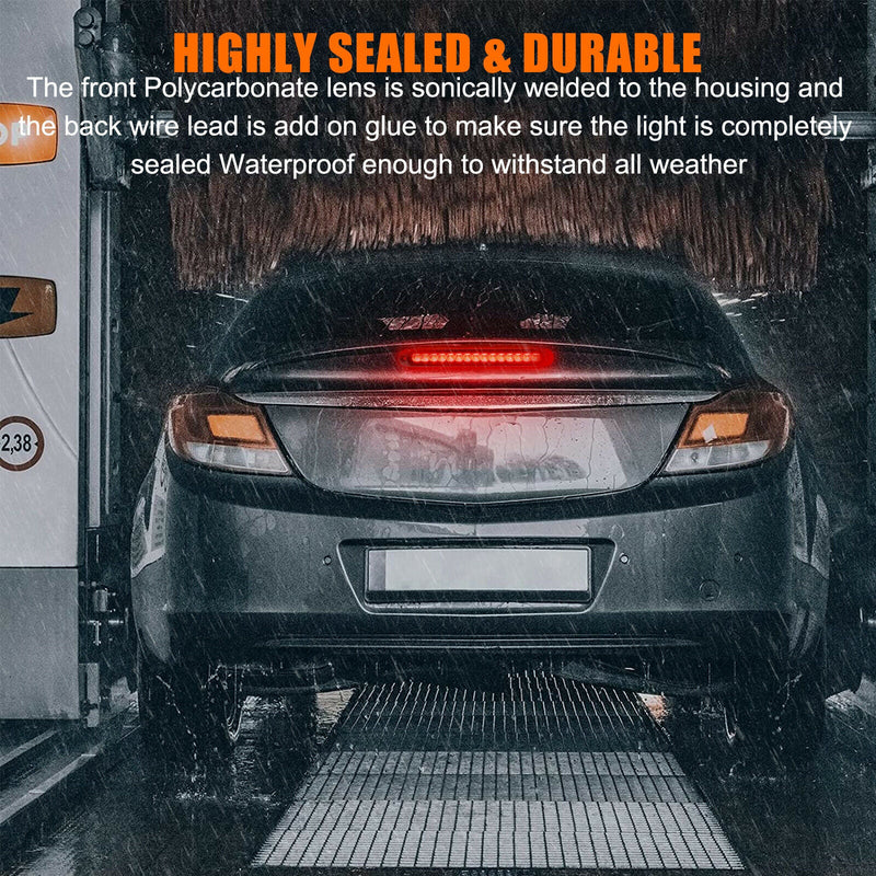 2x 15inch 11 LED Sealed Truck Trailer Brake Stop Turn Tail Submersible Light Bar - Plugsus Home Furniture