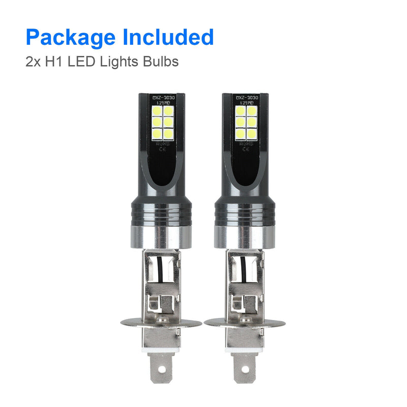2X H1 LED Headlight Bulbs Conversion Kit High Low Beam 100W 6500K Super White - Plugsus Home Furniture