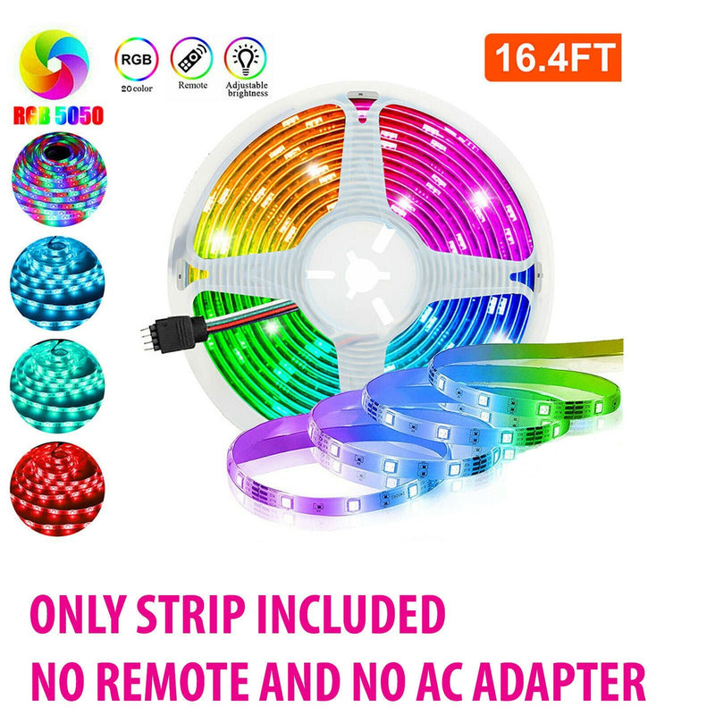 32FT Flexible 3528 RGB LED SMD Strip Light Remote Fairy Lights Room TV Party Bar - Plugsus Home Furniture
