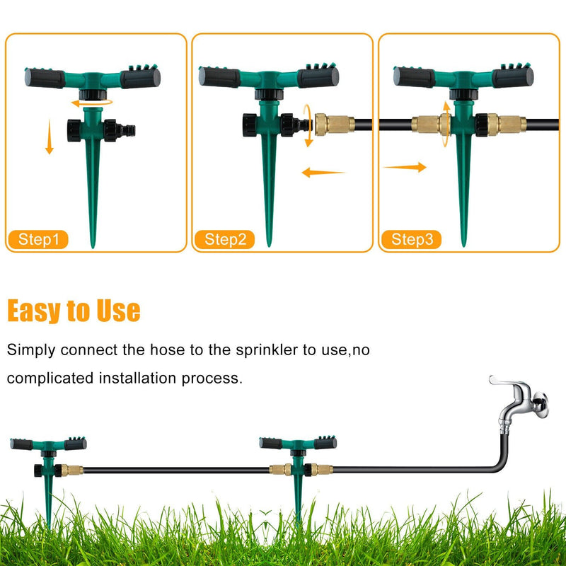 360° Lawn Sprinkler System Automatic Garden Yard Grass Watering Spray Irrigation - Plugsus Home Furniture