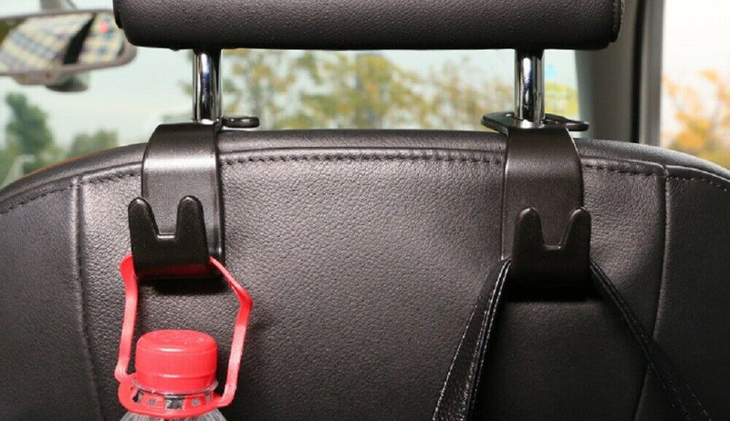 Car Seat Headrest Hooks For Car - Back Seat Organizer Hanger Storage Hook,  Car Suv Black, Purse Hook For Car Handbag Clothes Umbrellas Coats Grocery B