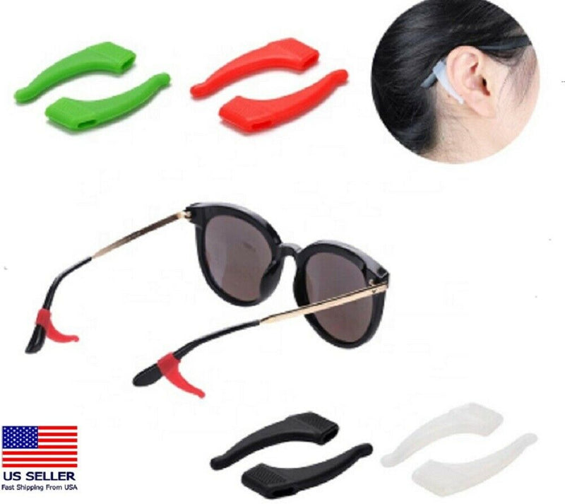 4 Pair Anti Slip Glasses Ear Hooks Tip Eyeglasses Grip Temple Holder Silicone US - Plugsus Home Furniture