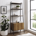 4-Shelf Ladder Bookshelf With Drawer - Plugsusa