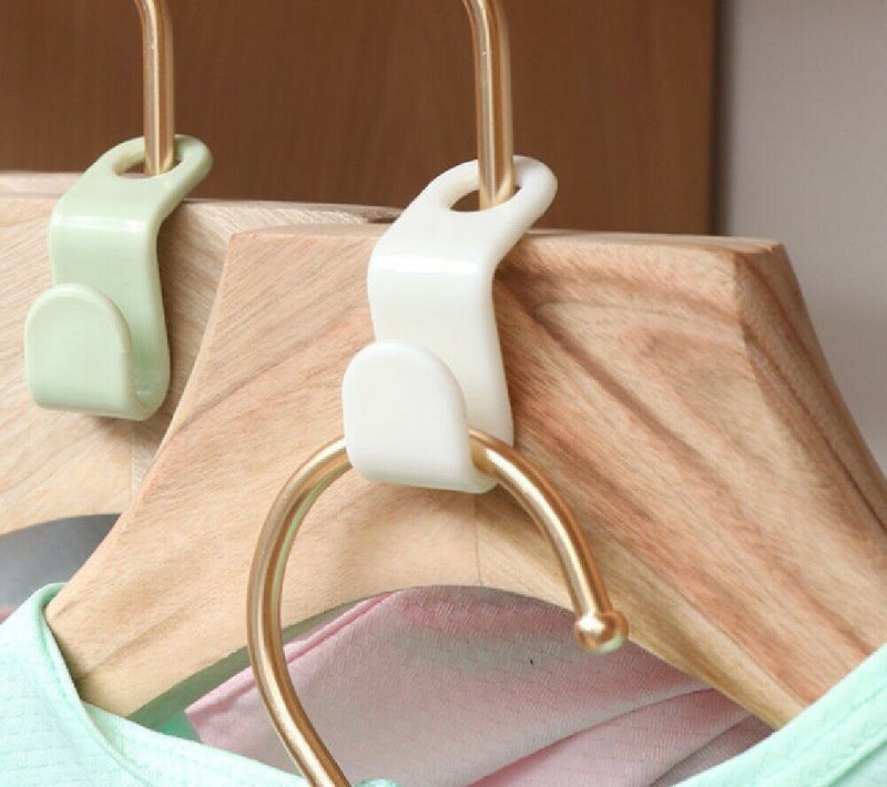 Space Saving Clothes Hanger Connector Hooks
