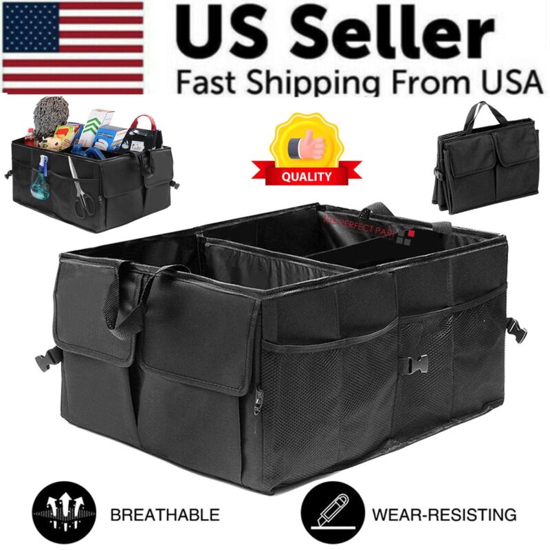 40L Trunk Cargo Organizer - Folding Storage Bag Bin for Car, Truck, and SUV in the US - Plugsus Home Furniture