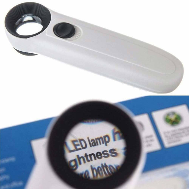 40X Magnifying Magnifier Glass Jeweler Eye Jewelry Loupe Loop With 2 LED Light - Plugsus Home Furniture
