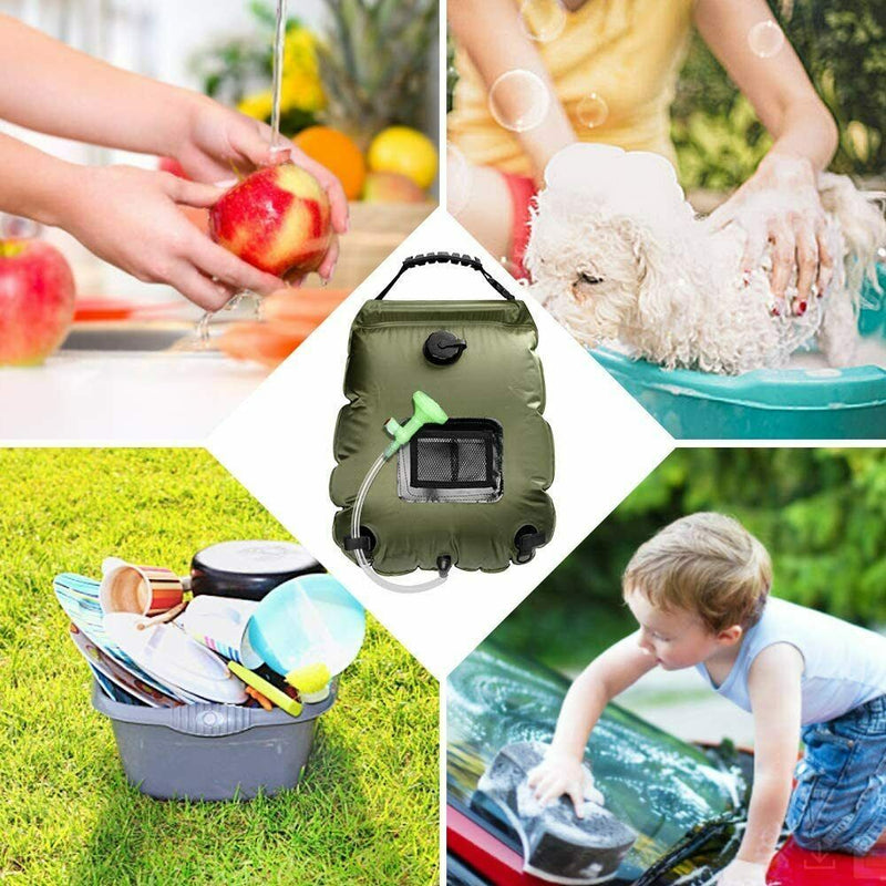 5 Gallons/20L Solar Heating Camping Shower Bag for Beach Swimming Hiking Travel - Plugsus Home Furniture