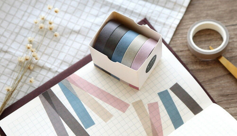 5 Writable Rolls Paper Washi Masking Tape Scrapbooking Masking Sticky Adhesive - Plugsus Home Furniture