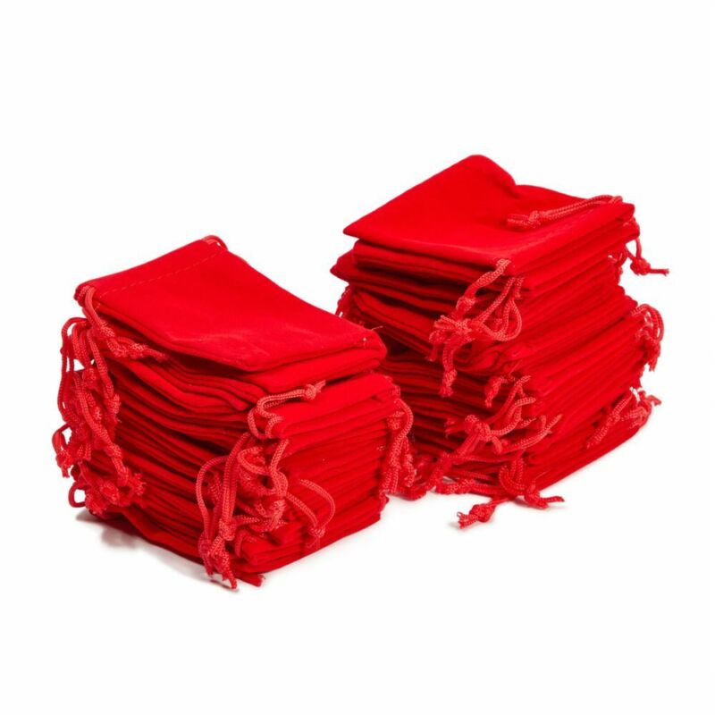 50 pcs Jewelry Pouch Small Velvet Drawstring Gift Bags Storage for Wedding Party - Plugsus Home Furniture