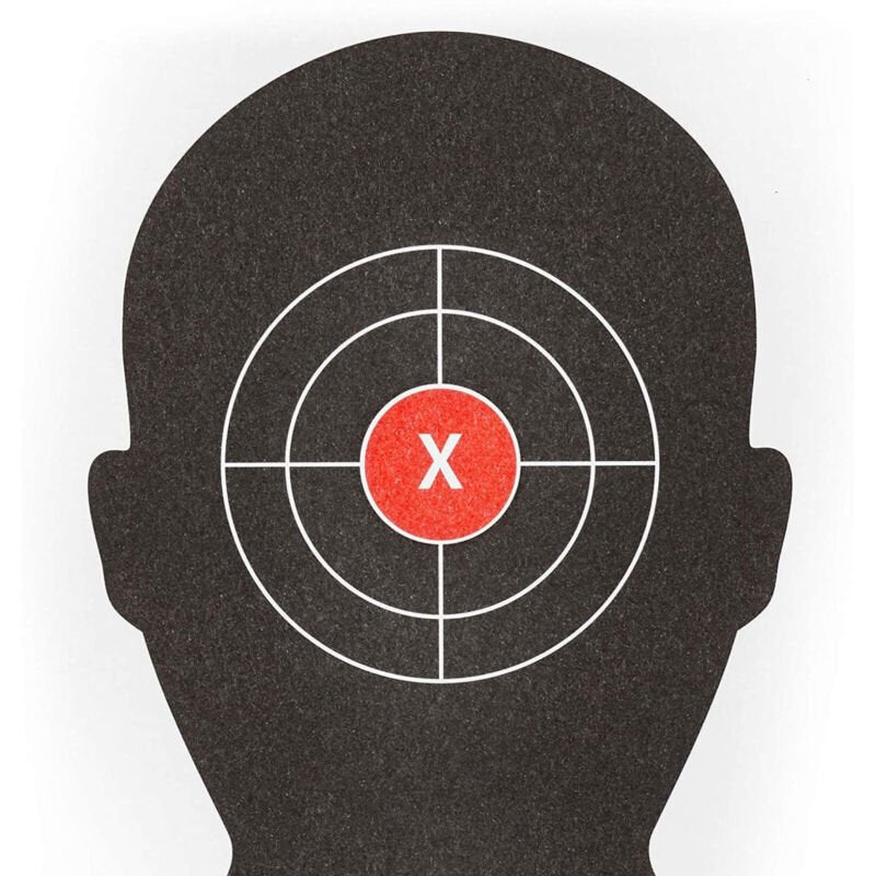 50 Sheets Shooting Targets Silhouette Paper for Gun Range Pistol Bulk 14 x 22 in - Plugsus Home Furniture