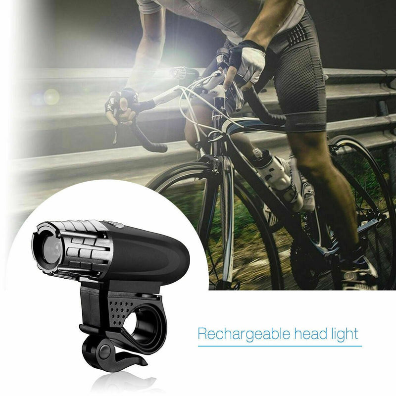 5000 Lumen 8.4V Rechargeable Cycling Light Bike Bicycle LED Front Rear Lamp Set - Plugsus Home Furniture