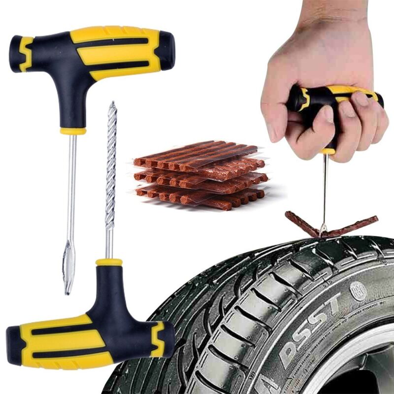68-Piece DIY Tire Repair Kit for Cars, Trucks, Motorcycles - Flat Tire Home Repair with Plug and Patch - Plugsus Home Furniture