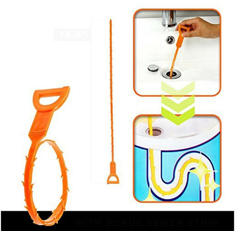 6Pcs Hair Drain Cleaner Tool-25 Inch Snake Drain Clog Remover Tool for Sink Tube - Plugsus Home Furniture