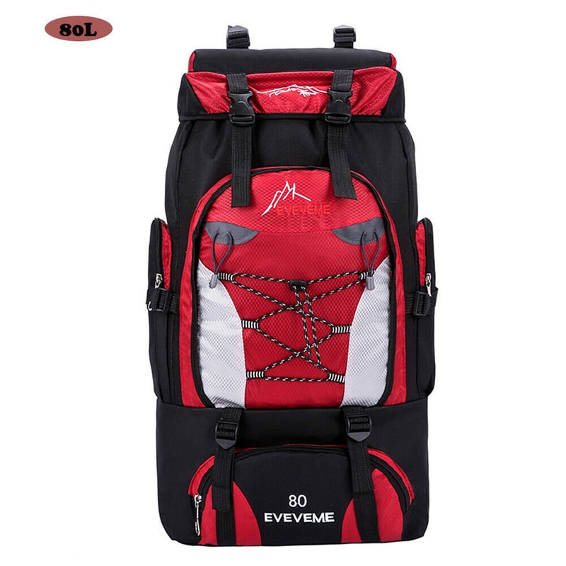 80L Outdoor Travel Hiking Camping Backpack Waterproof Rucksack Trekking Bag Pack - Plugsus Home Furniture