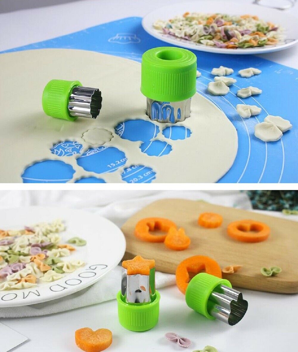 9 Pcs Stainless Steel Fruit Vegetable Cutter Shapes Set-Mini Cookie Slicer  Mold